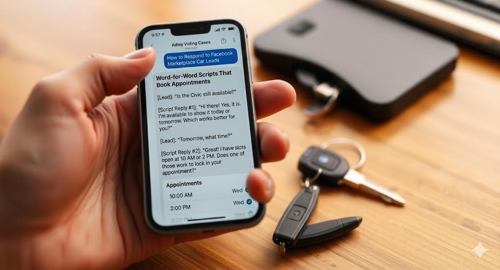 How to Respond to Facebook Marketplace Car Leads (Word-for-Word Scripts That Book Appointments)